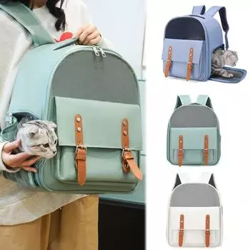 Большая вместимость переносного рюкзака для кошек, дышащая дорожная сумка для домашних животных, износостойкая складная сумка для кошек и котят