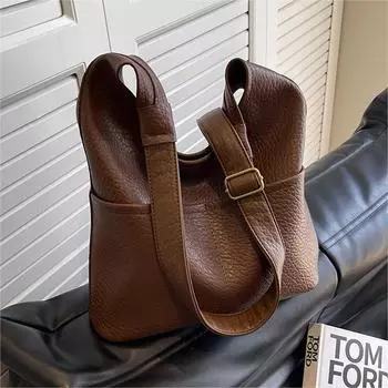 Большая вместимость повседневная сумка через подмышку женская модная повседневная сумка-ведро для работы и поездок на работу сумка через плечо