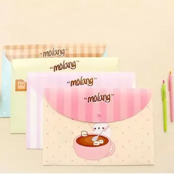 Большая вместимость ПП сумка для файлов с кнопками на кнопках цветочный органайзер симпатичная папка для документов тестовая бумага 5