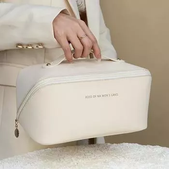 Большая вместимость ПУ подушка сумка-тоут косметичка для женщин дорожная косметика туалет органайзер сумка портативная женская косметичка