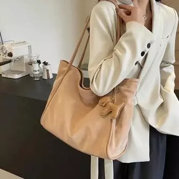 Большая вместимость ПУ женские сумки-тоут повседневные однотонные сумки через плечо для женщин горячая распродажа простота