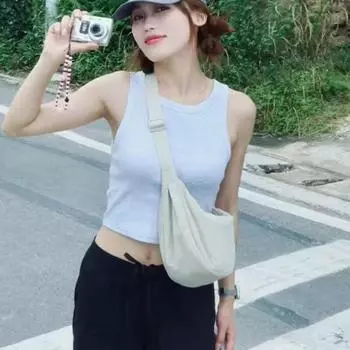 Большая вместимость японской ниши для отдыха, мужская и женская сумка из нейлона для пельменей, студенческая сумка через плечо, новая женская сумка чёрный