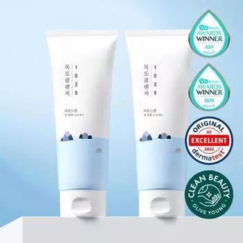 [Большая вместимость] Round Lab 1025 Dokdo Cleanser 200 мл Double Plan, очищение Кореи