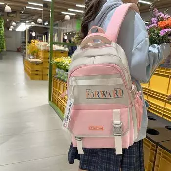 Большая вместимость школьного рюкзака для студентов, цветной рюкзак, женский дорожный рюкзак фиолетовый
