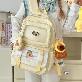 Большая вместимость школьной сумки для девочек-подростков, женский рюкзак розовый