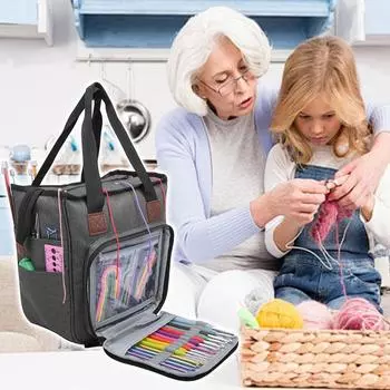 Большая вместимость швейных игл Сумка для шитья Сумки для хранения пряжи Вязальные иглы Швейные принадлежности