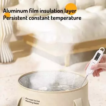 Большая вместимость складной ванночки для ног, углубленное ведро для замачивания, сумка для замачивания ног до колен, переносное дорожная ведро для мытья ног Nomal бежевый