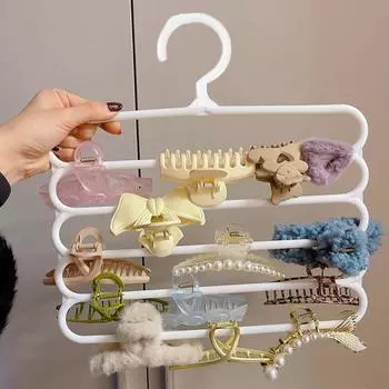 Большая вместимость, стойка для хранения заколок для волос, органайзер, держатель для повязки на голову, настенная вешалка для заколок для волос, многофункциональная стойка для хранения зелёный