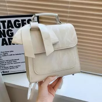 Большая вместимость сумки Bow, новая модная, в стиле колледжа, для отдыха и путешествий, на два плеча, женская сумка синий