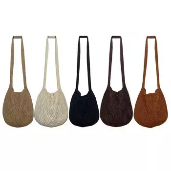 Большая вместимость сумки через плечо женские плетеные повседневные сумки для покупок хаки