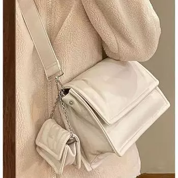 Большая вместимость сумки на одно плечо для женщин из искусственной кожи высокого качества, женская мода, многофункциональные твердые сумки Cloud, новые (30cm<Max Length<50cm)