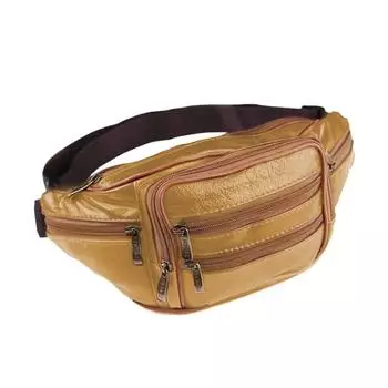 Большая вместимость водонепроницаемая мужская поясная сумка из натуральной кожи из коровьей кожи на молнии для рабочих площадок, путешествий, отдыха, телефона