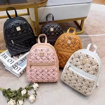 Большая вместимость вышитый рюкзак женская сумка принтованная модная универсальная корейская версия школьного ранца для школьников белый