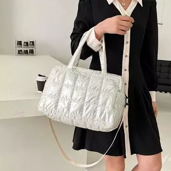 Большая вместимость Яркая космическая хлопковая сумка-тоут, сумка на плечо, нейлоновая сумка Cloud Crossbody Bag для девочек золотой