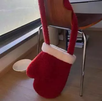 Большая вместимость забавная сумка-мессенджер через плечо нишевый дизайн рождественская ретро красная сумка-перчатка для женщин красный