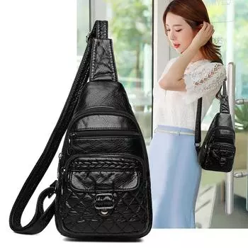 Большая вместимость женская нагрудная сумка однотонная ретро-замок ромбовидная плетеная женская сумка через плечо портативная повседневная сумка для мам