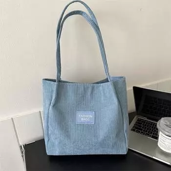 Большая вместительная бархатная модная сумка 2024 года, зимняя новая модная корейская версия, повседневная сумка-тоут иностранного стиля, однотонная белый