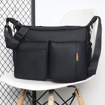 Большая вместительная деловая сумка через плечо, мужская сумка через плечо, многофункциональная водонепроницаемая сумка-мессенджер серый