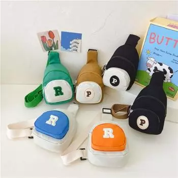 Большая вместительная детская сумка на молнии, модная поясная сумка