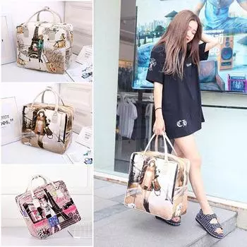 Большая вместительная дорожная сумка для багажа, женская сумка на выходные, водонепроницаемая одежда, косметические туалетные принадлежности, организ...