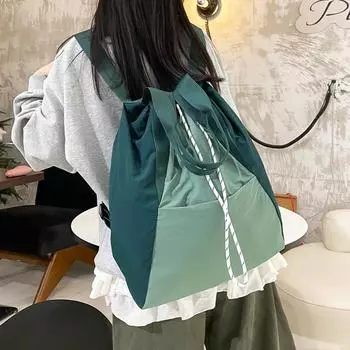 Большая вместительная дорожная сумка, спортивный рюкзак, сумка на шнурке, рюкзак для верховой езды чёрный