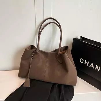 Большая вместительная фланелевая сумка-тоут, женская сумка высокого класса на одно плечо с уникальным дизайном