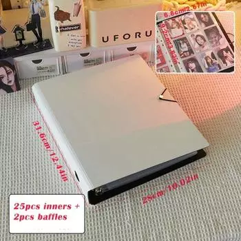 Большая вместительная фотокарточка A4/A5 коллекционная книга для карточек Новая Kpop Папка Idol Picture 9 Grid 25PCS