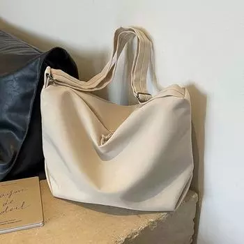 Большая вместительная холщовая сумка через плечо женская сумка однотонная сумка-тоут сумка для поездок на работу сумка через плечо светло-зеленый