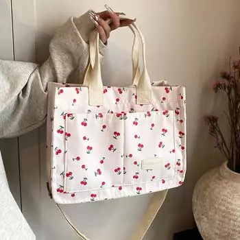 Большая вместительная холщовая сумка для женщин, новая летняя сумка-тоут на одно плечо, сумка через плечо для поездок на работу и обратно для мам