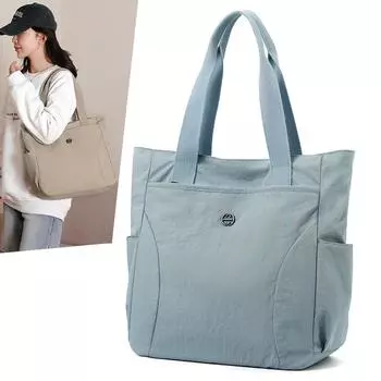 Большая вместительная холщовая сумка-тоут для пригородных поездок на плечо хаки