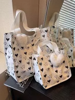 Большая вместительная холщовая сумка, женская летняя модная сумка через плечо для пожилых людей, для студентов, для прогулок, ручная сумка для репетиторства