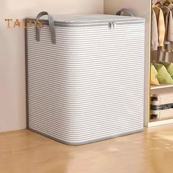 Большая вместительная корзина для хранения одежды с укрепленными ручками, застежка-молния, водонепроницаемая сумка для хранения одежды большого размера M