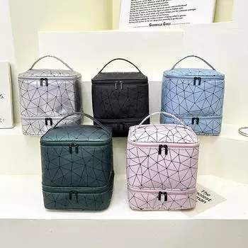 Большая вместительная косметичка из ПВХ, переносная женская сумка, сумка для хранения лака для ногтей, сумка-тоут для ногтей 1 Bag