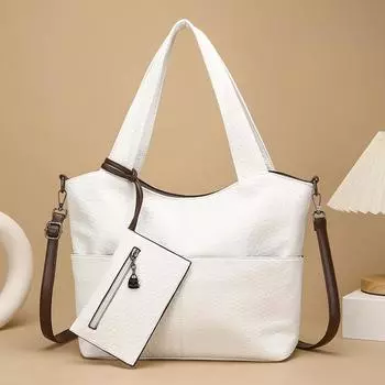 Большая вместительная кожаная сумка через плечо для женщин, женские сумки, роскошные сумки Messenger, новая мода