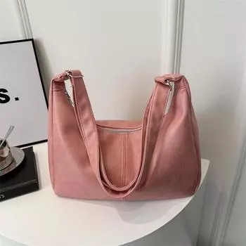 Большая вместительная красивая персонализированная сумка для пельменей 2024 ретро-сумка-тоут для поездок на работу под мышкой модная простая сумка-мессенджер через плечо белый