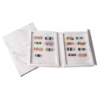 Большая вместительная магнитная книга для демонстрации ногтей, экономящая место, фоторамка для хранения предметов искусства для ногтей, маникюрный салон 20Pcs Magnetic Strip