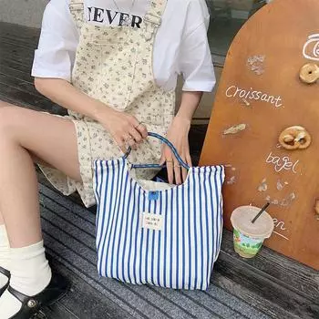 Большая вместительная милая холщовая сумка, симпатичная, красивая сумка-тоут с верхней ручкой и принтом, дорожная сумка style4