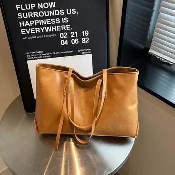 Большая вместительная модная сумка 2025 года, новая универсальная сумка через плечо и подмышку чёрный