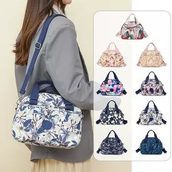 Большая вместительная нейлоновая сумка для мам с несколькими отделениями, сумка через плечо с принтом