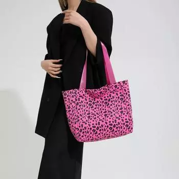 Большая вместительная нейлоновая сумка с застежкой-застежкой, простая сумка с леопардовым принтом, элегантная сумка через плечо, универсальная мягкая сумка высокого качества