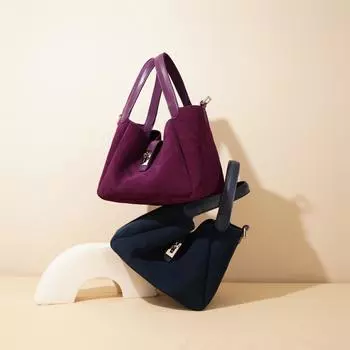 Большая вместительная однотонная сумка, модная простая сумка для банкета и поездок на работу через плечо