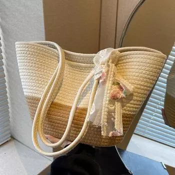 Большая вместительная плетеная сумка женская модная универсальная сумка-мессенджер женская сумка через плечо женская