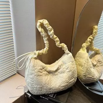 Большая вместительная портативная сумка через плечо для женщин, модная осенне-зимняя универсальная хлопковая одежда, легкая сумка-мессенджер 33*12*22 хаки