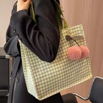 Большая вместительная повседневная сумка-тоут для женщин 2024 года, модная сумка для поездок на работу, студенческая универсальная сумка через плечо ins class