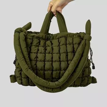 Большая вместительная повседневная сумка-тоут для женщин, дизайнерские сумки с нейлоновой подкладкой, сумка через плечо