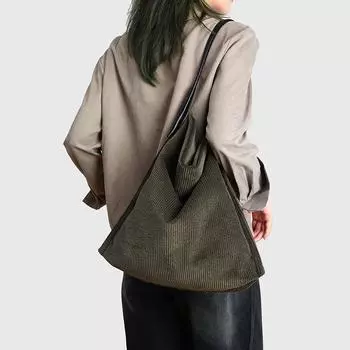 Большая вместительная повседневная универсальная простая замшевая сумка-тоут для женщин, сумка через плечо для поездок под мышкой чёрный