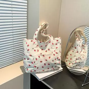 Большая вместительная простая модная повседневная персонализированная сумка через плечо для женщин 2024 года, летняя новая простая модная портативная сумка-тоут чёрный