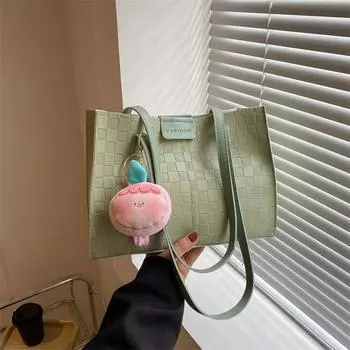 Большая вместительная простая сумка для женщин, новая универсальная текстурированная клетчатая сумка через плечо для занятий, поездок на работу, сумка для игрушек separate bag