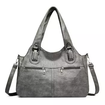 Большая вместительная роскошная дизайнерская сумка из высококачественной мягкой кожи, сумка через плечо