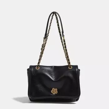 Большая вместительная роскошная сумка через плечо - женская модная сумка-мессенджер с цепочкой для повседневного использования Small коричневый